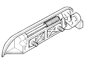 Klamka zewnętrzna drzwi przód i tył lewe AGILA A (chromowana)